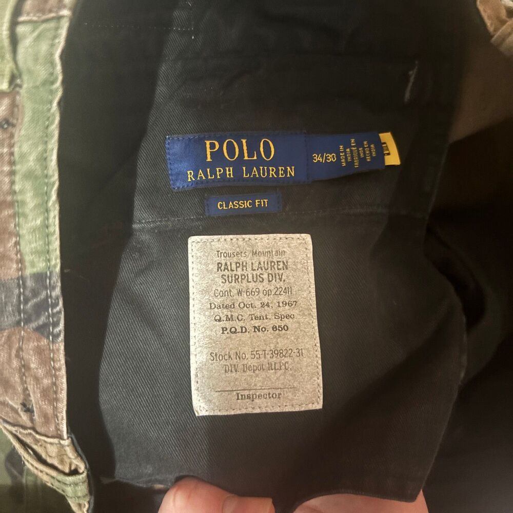 Polo Ralph Lauren Camo Cargo Pants Utility Military Mens 34x30 - Picture 8 of 9